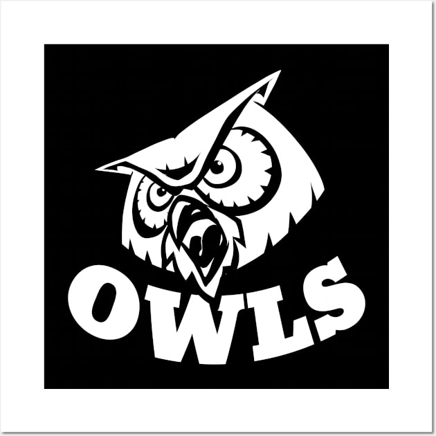 Owl Mascot Wall Art by Generic Mascots